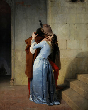Il Bacio (Der Kuss) von Francesco Hayez, Öl auf Leinwand