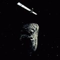 Vorbeiflug am Asteroiden.