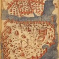 Mittelalterliche Karte von Konstantinopel