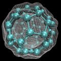 Solche C-60 Kohlenstoffkäfige sind die Bausteine für das neue amorph-kristalline Material