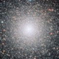 Der Sternhaufen NGC 6388, beobachtet mit dem Hubble Space Telescope. Obwohl der Sternhaufen über zehn Milliarden Jahre alt ist, besitzt er viele helle blaue Sterne. 