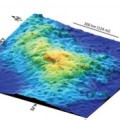 Dreidimensionale Karte des Unterwasservulkans namens Tamu Massiv