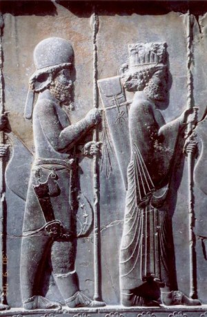 Relief an der nördlichen Treppe von Persepolis.