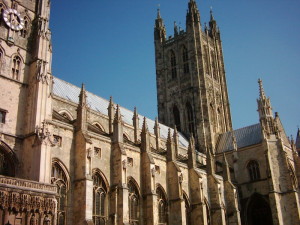Blick auf die Kathedrale von Canterbury