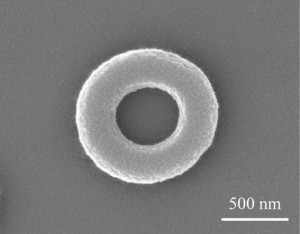 Wie ein Donut schaut die Ringstruktur aus, die Forscher mit einer Ferrofluid-Maske belichtet haben