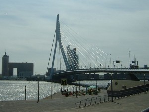 Erasmusbrücke im Hafen von Rotterdam