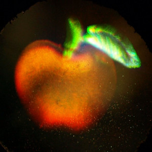 Hologramm eines Apfels ganz ohne Laser sichtbar gemacht