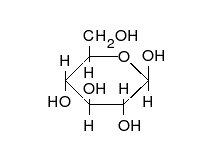 Strukturformel der beta-D-Glukose