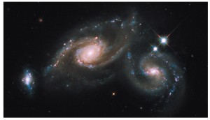 Kollision zweier Galaxien.