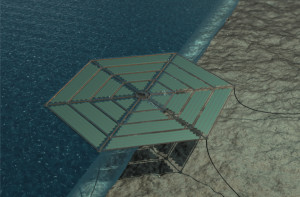 Konzept eines schwimmenden Solarkraftwerks mit Dünnschicht-Modulen