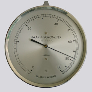 Haar-Hygrometer zur Messung der relativen Luftfeuchtigkeit