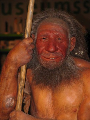 Rekonstruktion eines Neandertalers (Neanderthal Museum, Mettmann)