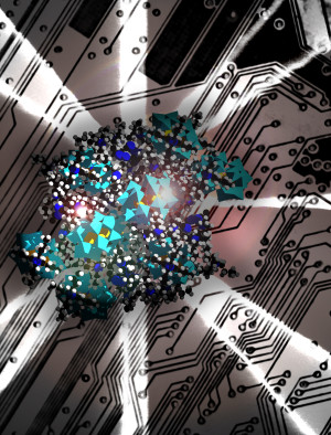 Speicherzelle der Zukunft: Grafik eines Polyoxometallat-Clusters