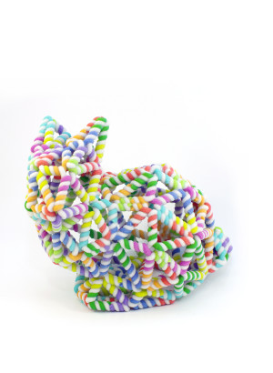 DNA-Origami-Modell für die 3D-Struktur in Form eines Hasen.