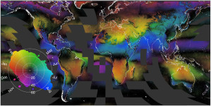 Grafische Darstellung der weltweiten Wolkendynamik