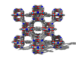  Extrem poröses Material mit negativer Gasadsorption: Dieser metallorganische Komplex schleudert bei erhöhtem Druck Gasmoleküle heraus.