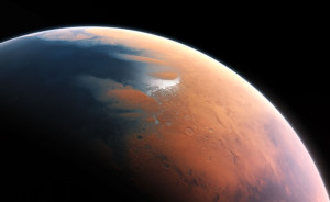 Ein Ozean könnte den Mars vor vier Milliarden Jahren bedeckt haben (künstlerische Darstellung)