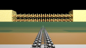 Aufbau des weltkleinsten Transistors aus Molybdänsulfid mit einem Gatter aus einem Kohlenstoff-Nanoröhrchen