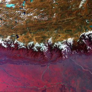 Satellitenbild der Himalaya-Region