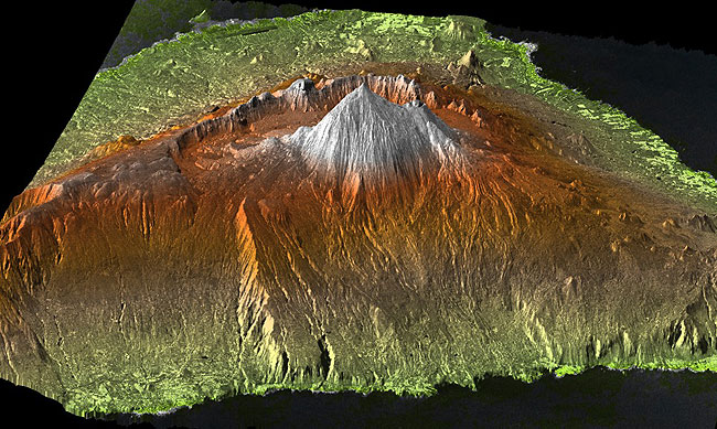 Kanaren-Vulkan aus dem All gesehen