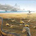 Todesfalle: Am Rande eines Sees fand eine Gruppe halbstarker Dinosaurier ein qualvolles Ende im Schlamm
