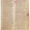 Eine Seite aus der Nibelungenhandschrift A, die in der bayerischen Staatsbibliothek München aufbewahrt wird.