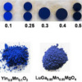 Die Farbvarianten des neuen Blaupigments, welches durch ungewöhnliche innere Struktur höchst stabil ist