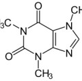 Struktur von Koffein - die Methylgruppen kann Pseudomonas putida CBB5 mit Hilfe von Enzymen abspalten