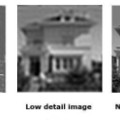 Haus-Bilder in drei unterschiedlichen Auflösungen bestätigten, dass die Hirnströrung sich auch auf neutrale Objekte bezieht