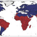 Staaten mit starken (rot), schwächeren (blau) oder gar keinen El Niño-Folgen