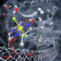 Kobaltkomplexe docken an Nanoröhrchen an und können Wasser effizient in einer Elektrolyse spalten (Grafik)