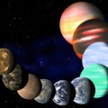 Künstlerische Darstellung von Planeten, wie sie das Weltraumteleskop Kepler entdeckt hat. 