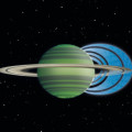 Wasserteilchen strömen entlang der Magnetfeldlinien von den Ringen auf den Saturn. Dabei verdunkeln sie seine Atmosphäre.