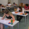 Studenten in Prüfungssituation