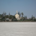 Salzsee bei Larnaka mit Hala Sultan Tekke Moschee im Hintergrund 