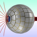 Modell des magnetischen Wurmlochs: Magnetfelder werden – von außen nicht nachweisbar – durch einen Tunnel geführt.