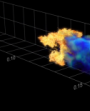 Simulierte Supernova: Turbulenzen in einem Methan-Luft-Gemisch führen zu einer heftigen Explosion.