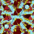 Illustration der hohen Leitfähigkeit von Lithiumionen in der Kristallstruktur eines festen, Elektrolyt-Materials